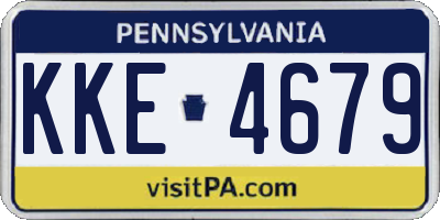 PA license plate KKE4679