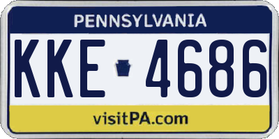 PA license plate KKE4686