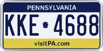 PA license plate KKE4688