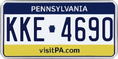 PA license plate KKE4690