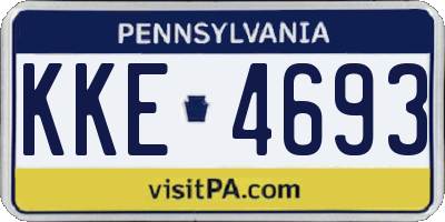PA license plate KKE4693