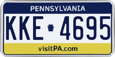 PA license plate KKE4695