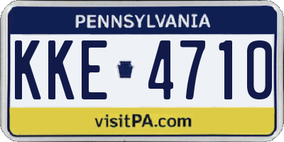PA license plate KKE4710
