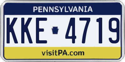 PA license plate KKE4719