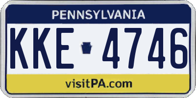 PA license plate KKE4746