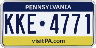 PA license plate KKE4771