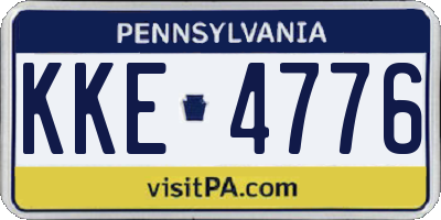 PA license plate KKE4776
