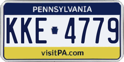 PA license plate KKE4779