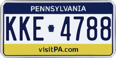 PA license plate KKE4788