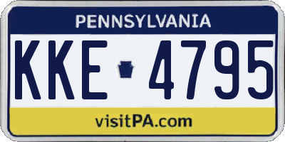 PA license plate KKE4795