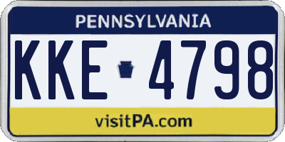 PA license plate KKE4798