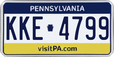 PA license plate KKE4799