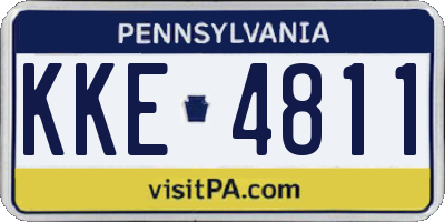 PA license plate KKE4811