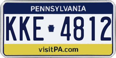 PA license plate KKE4812