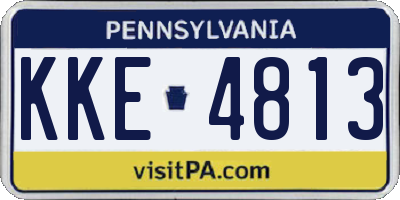 PA license plate KKE4813