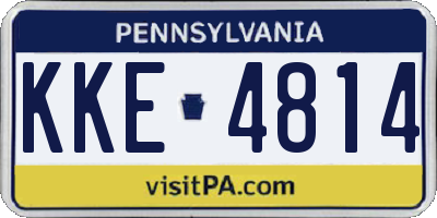PA license plate KKE4814