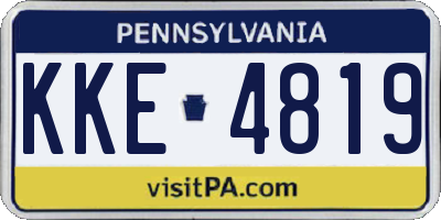 PA license plate KKE4819