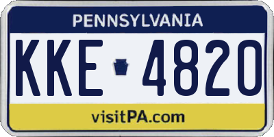 PA license plate KKE4820
