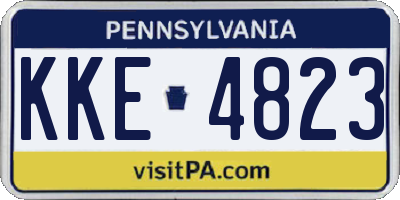 PA license plate KKE4823
