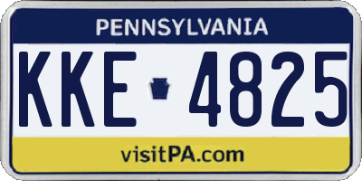 PA license plate KKE4825