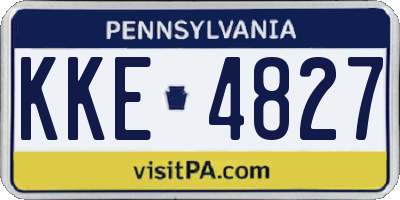 PA license plate KKE4827