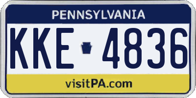 PA license plate KKE4836