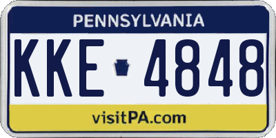 PA license plate KKE4848