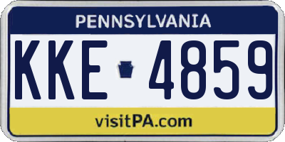PA license plate KKE4859