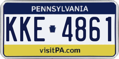 PA license plate KKE4861