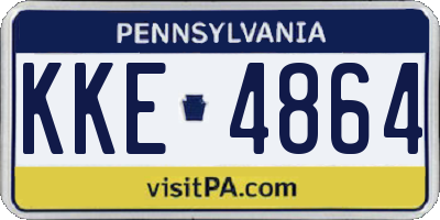 PA license plate KKE4864