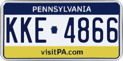 PA license plate KKE4866