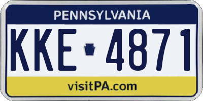 PA license plate KKE4871