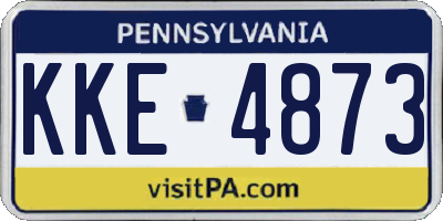 PA license plate KKE4873