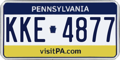 PA license plate KKE4877