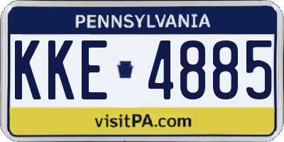 PA license plate KKE4885