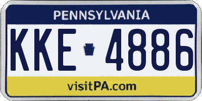 PA license plate KKE4886
