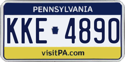 PA license plate KKE4890