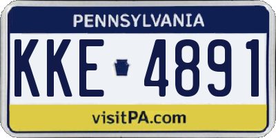 PA license plate KKE4891