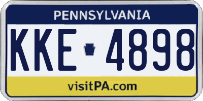 PA license plate KKE4898
