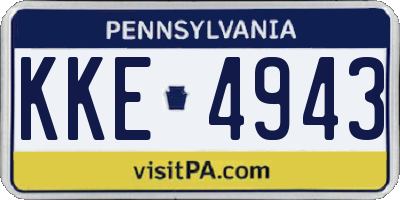 PA license plate KKE4943