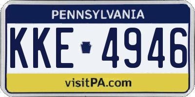 PA license plate KKE4946