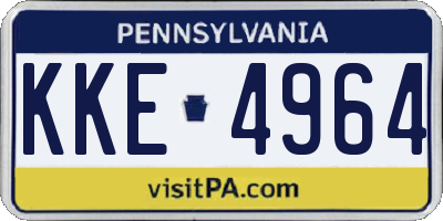 PA license plate KKE4964
