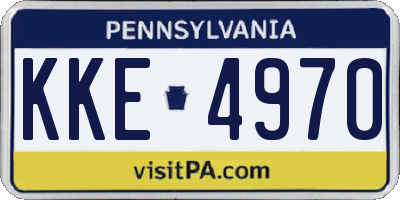 PA license plate KKE4970