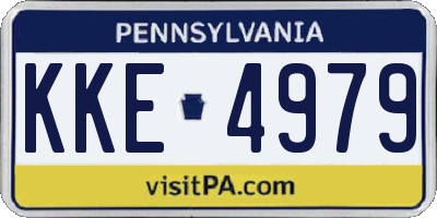PA license plate KKE4979