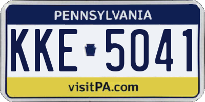 PA license plate KKE5041