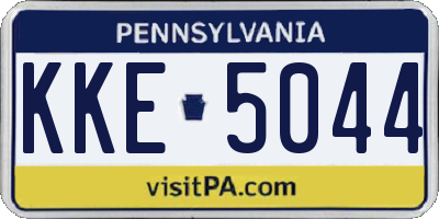 PA license plate KKE5044