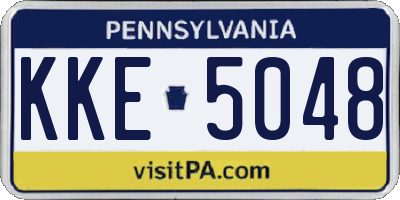 PA license plate KKE5048