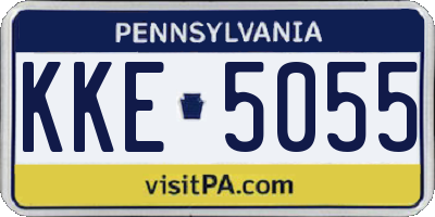 PA license plate KKE5055