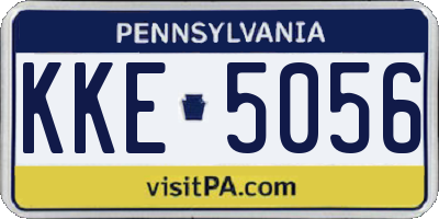 PA license plate KKE5056