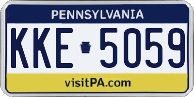 PA license plate KKE5059